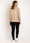 Serafina Collection One Size Ajour Knit Sweater, Gold