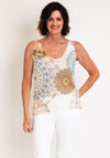 Serafina Collection One Size Mandala V Neck Top, Multi-Coloured