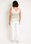 Serafina Collection One Size Hearts V Neck Top, White