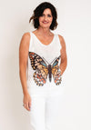 Serafina Collection One Size Butterfly V Neck Top, Multi-Coloured