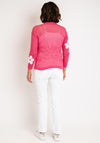 Serafina Collection One Size Daisy Print Cardigan, Pink