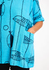 Serafina Collection One Size Fish Top, Blue