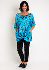Serafina Collection One Size Floral Top, Blue