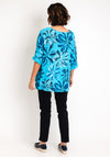 Serafina Collection One Size Floral Top, Blue