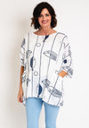 Serafina Collection One Size Fish Top, White
