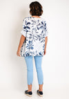 Serafina Collection One Size Floral Top, White