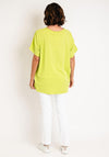 Serafina Collection One Size Heart Embroidered Top, Green