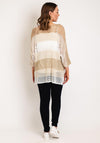 Serafina Collection One Size Ajour Knit Sweater, Gold