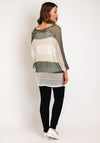 Serafina Collection One Size Ajour Knit Sweater, Green