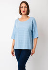 Serafina Collection One Size Textured Top, Blue