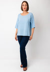 Serafina Collection One Size Textured Top, Blue