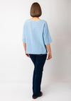 Serafina Collection One Size Textured Top, Blue
