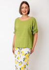 Serafina Collection One Size Textured Top, Lime Green