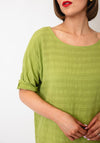 Serafina Collection One Size Textured Top, Lime Green