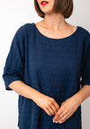 Serafina Collection One Size Textured Top, Navy