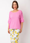 Serafina Collection One Size Textured Top, Pink