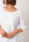 Serafina Collection One Size Textured Top, White