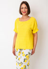 Serafina Collection One Size Textured Top, Yellow
