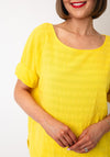 Serafina Collection One Size Textured Top, Yellow