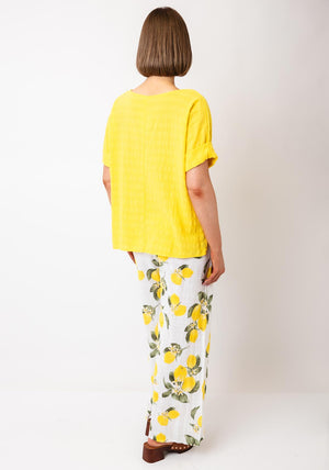 Serafina Collection One Size Textured Top, Yellow
