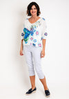 Serafina Collection One Size Butterfly Print Jumper, White
