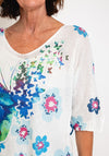 Serafina Collection One Size Butterfly Print Jumper, White