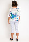 Serafina Collection One Size Butterfly Print Jumper, White