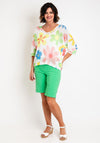 Serafina Collection One Size Flower Print Jumper, White