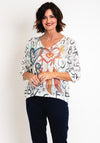 Serafina Collection One Size Heart Print Jumper, White