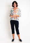 Serafina Collection One Size Heart Print Jumper, White