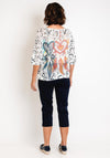 Serafina Collection One Size Heart Print Jumper, White