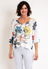 Serafina Collection One Size Love Print Jumper, White