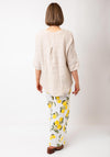 Serafina Collection One Size Linen Blouse, Beige