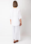 Serafina Collection One Size Linen Blouse, White