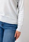 Serafina All-Over Rhinestone Sweater, Silver