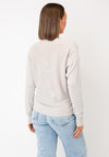 Serafina Collection Lurex Rhinestone Knit Top, Silver