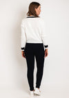 Serafina Collection One Size Gold Button Cardigan, White
