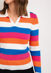Serafina Collection One Size Ribbed Sweater, Multi
