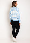 Serafina Collection One Size Striped Sweater, Blue