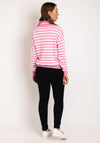 Serafina Collection One Size Striped Sweater, Pink