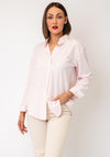 Serafina Checked Button-Down Shirt, Light Pink