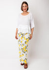 Serafina Collection One Size Ruffle Linen Blouse, White