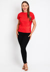 Serafina Collection Crepe Top, Red