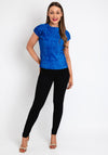 Serafina Collection Crepe Top, Royal Blue
