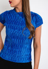 Serafina Collection Crepe Top, Royal Blue