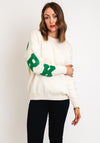 Serafina Collection One Size New York Graphic Sweater, Ecru