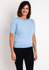 Serafina Collection One Size Pearl Sweater, Sky Blue