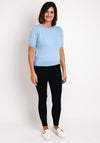 Serafina Collection One Size Pearl Sweater, Sky Blue