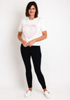 Serafina Collection One Size Tulle Heart Sweater, White