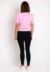 Serafina Collection One Size Bow Applique Sweater, Rose